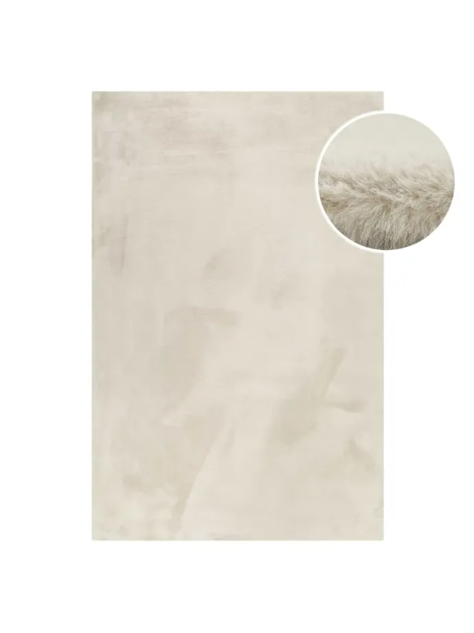 Hochflorteppich Alice in creme beige