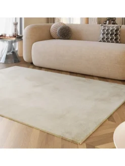 Hochflorteppich Alice in creme beige