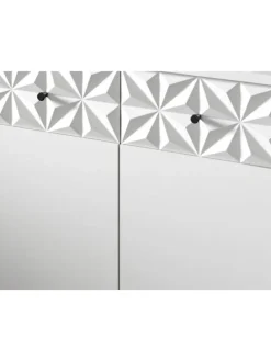 Hochschrank breit in weiß Melamin/weiß Melamin - (B) 70 x (H) 187 x (T) 34