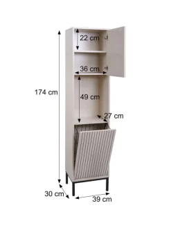 Hochschrank O42, Holzoptik natur