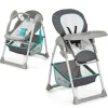 Hochstuhl & Babyliege Sit'n Relax - Hear in grau,gruen