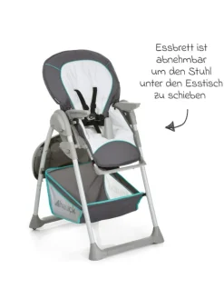 Hochstuhl & Babyliege Sit'n Relax - Hear in grau,gruen