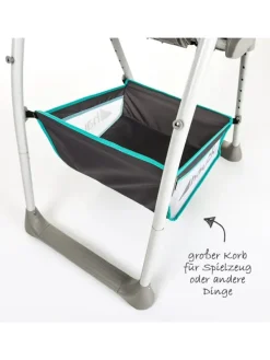 Hochstuhl & Babyliege Sit'n Relax - Hear in grau,gruen