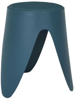 Hocker ''Eve'' in Dunkelblau - (H)46 - Ø 30 cm