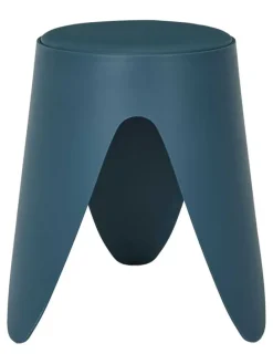 Hocker ''Eve'' in Dunkelblau - (H)46 - Ø 30 cm