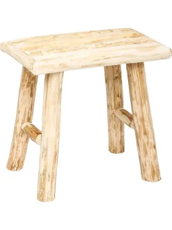 Hocker in Beige - (B)34,5 x (H)31 x (T)23 cm