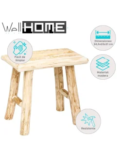 Hocker in Beige - (B)34,5 x (H)31 x (T)23 cm