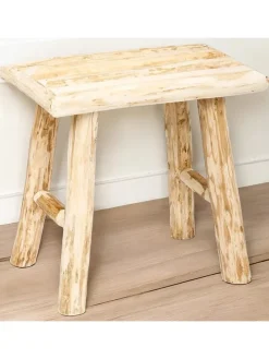 Hocker in Beige - (B)34,5 x (H)31 x (T)23 cm