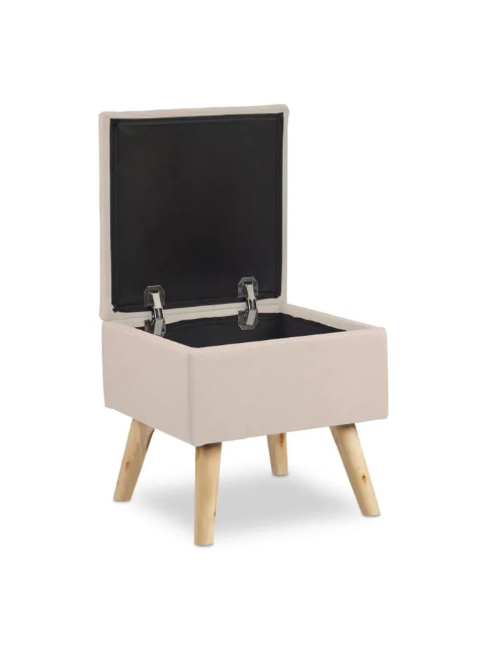 Hocker in Beige - (B)40x (H)40 x (T)40 cm