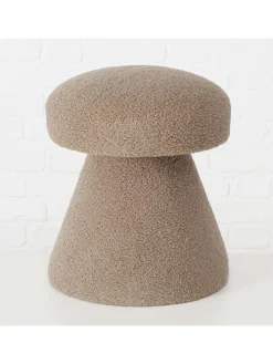 Hocker "Tolin" in Hellbraun - (H)44 x Ø 38 cm