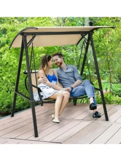 Hollywoodschaukel 2-Sitzer in Beige