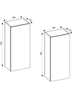 Holz Badmöbel Bad Hochschrank Badschrank Lendas in Anthrazit