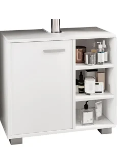 Holz Badmöbel Badunterschrank Waschbecken Zalo L in Weiß