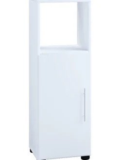 Holz Badmöbel Midischrank Badschrank Bad Flandu in Weiß