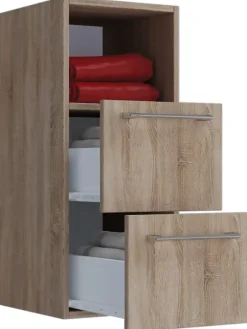 Holz Badmöbel Midischrank Badschrank Bad Badinos S in Sonoma-Eiche (Sägerau)