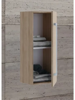 Holz Badmöbel Midischrank Badschrank Bad Badinos D in Sonoma-Eiche (Sägerau)