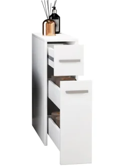 Holz Badmöbel Nischenschrank Raumteiler Bad Zalo in Weiß