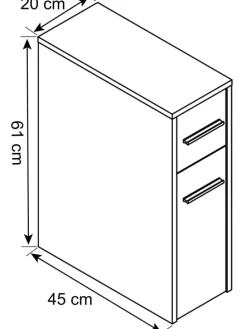 Holz Badmöbel Nischenschrank Raumteiler Bad Zalo in Weiß