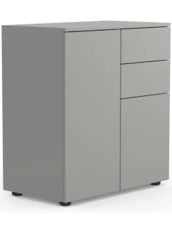 Holz Kommode Sideboard Anrichte Dalosa 4 Schublade in Grau