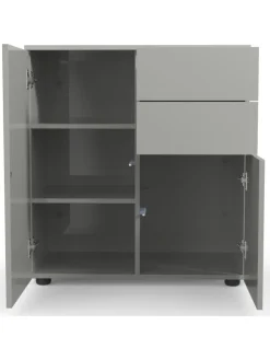 Holz Kommode Sideboard Anrichte Dalosa 4 Schublade in Grau