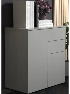 Holz Kommode Sideboard Anrichte Dalosa 4 Schublade in Grau