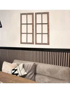 Holzfenster Dekoration Altholz in Grau