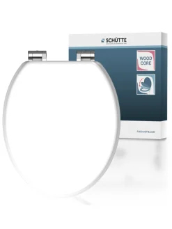 Holzkern WC-Sitz WHITE, mit Absenkautomatik