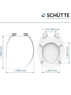 Holzkern WC-Sitz WHITE, mit Absenkautomatik