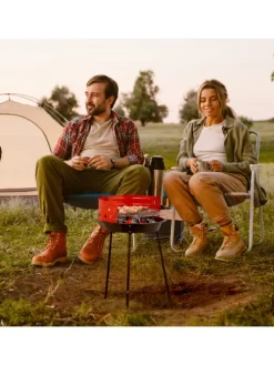 Holzkohlegrill in Schwarz/ Rot - Ø 37 cm
