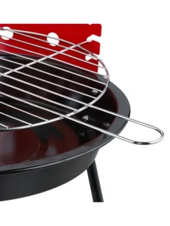 Holzkohlegrill in Schwarz/ Rot - Ø 37 cm