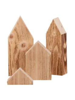 Holzstadt Dekoration Altholz in Braun