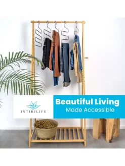 Hosenbügel S-Form Edelstahl Kleiderbügel in 5 Stück Silber