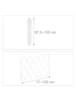 Hundeabsperrgitter in Weiß - (B)130 x (H)87,5 cm