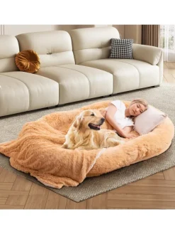 Hundebett für Menschen & Hunde in Braun