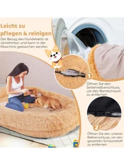 Hundebett für Menschen & Hunde in Braun