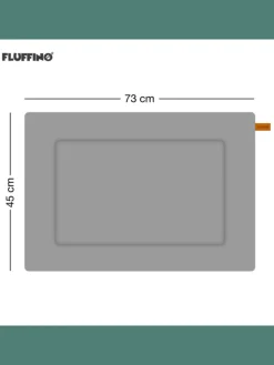 Hundedecke/Hundekissen - Wildlederimitat - Größe S (73 x 45 cm) - grau