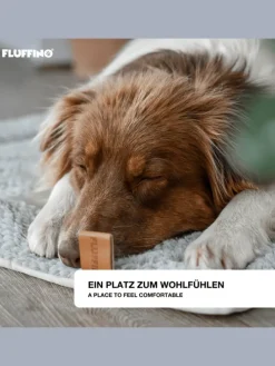 Hundedecke/Hundekissen - Wildlederimitat - Größe S (73 x 45 cm) - grau