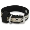 Hundehalsband in Beige/ Schwarz
