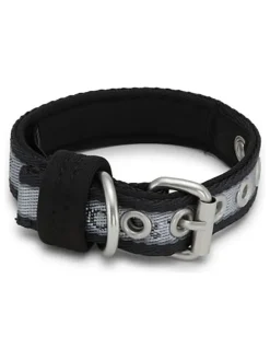 Hundehalsband in Schwarz/ Grau