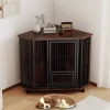 Hundehütte Eck Hundekäfig 60 x 60 x 71,5 cm in Braun