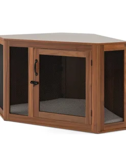 Hundehütte Eckdesign 114x60x68cm in Braun