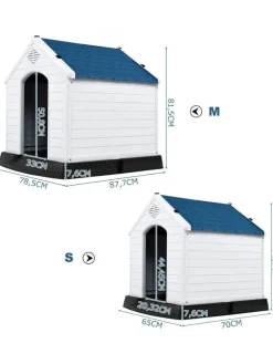 Hundehütten M in Weiß
