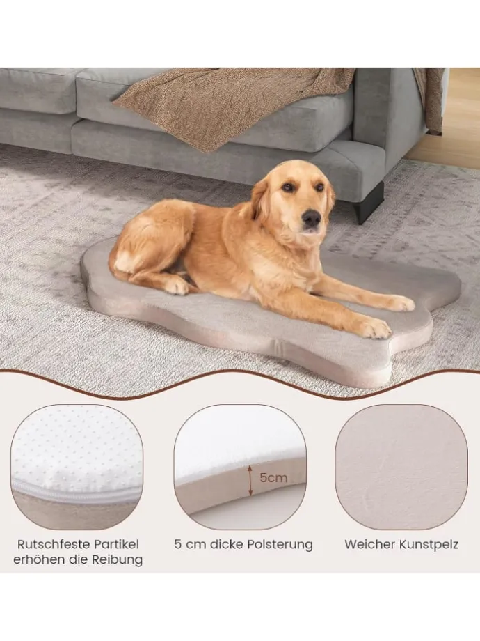 Hundekissen waschbar in Beige