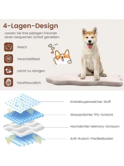 Hundekissen waschbar in Beige