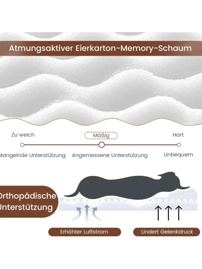 Hundekissen waschbar in Beige
