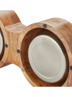 Hundenapfbar in Natur/ Silber - (B)48 x (H)8 x (T)22 cm