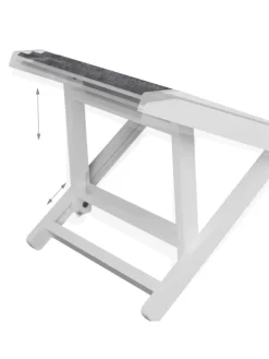 Hunderampe in Grau/ Weiß