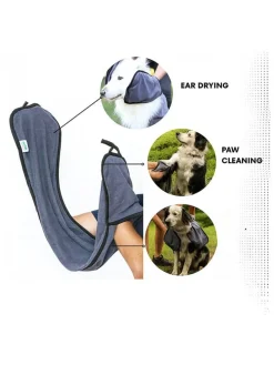 Hundetuch in Grau - (L)100 x (B)20 cm