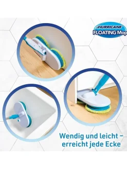 Hurricane Akku Wischer Floating Mop in Blau