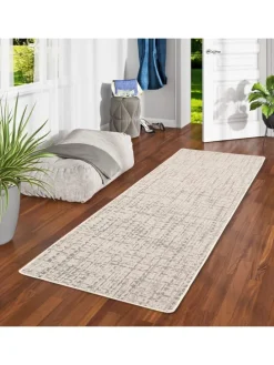 In & Outdoor Läufer Flachgewebe Oslo Trend in Creme